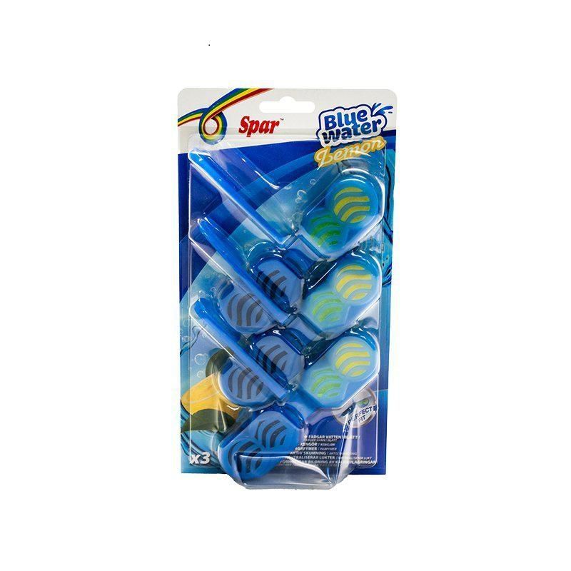 SPAR WC Blue Water Lemon 3pk | WC - block with lemon scent