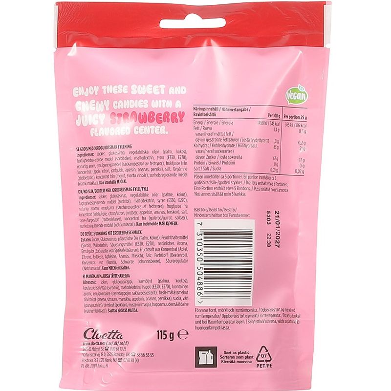 Malaco Chewit Strawberry 115g