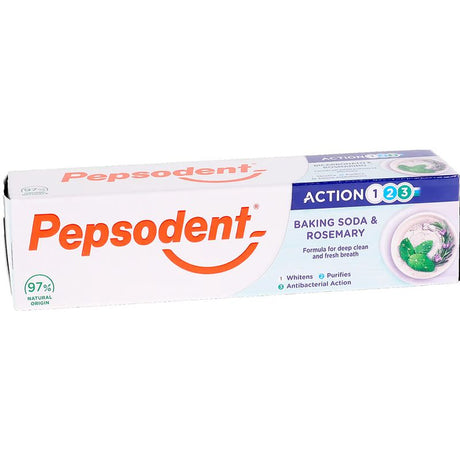 Pepsodent tannkrem Action 123 Baking Soda og Rosemary 75ml