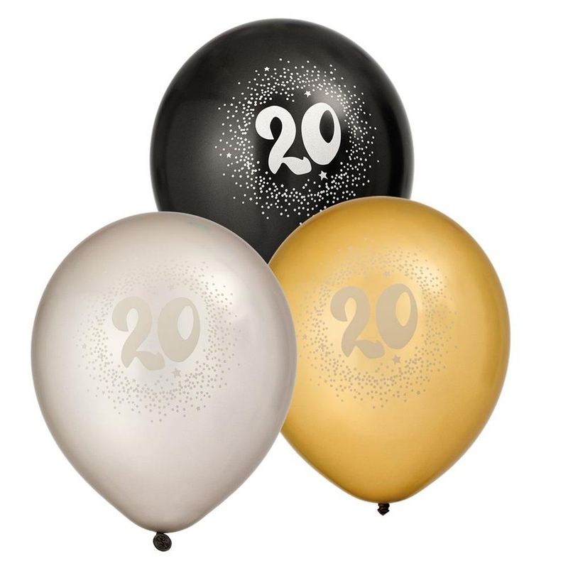 Balloon set 20 years 6pk