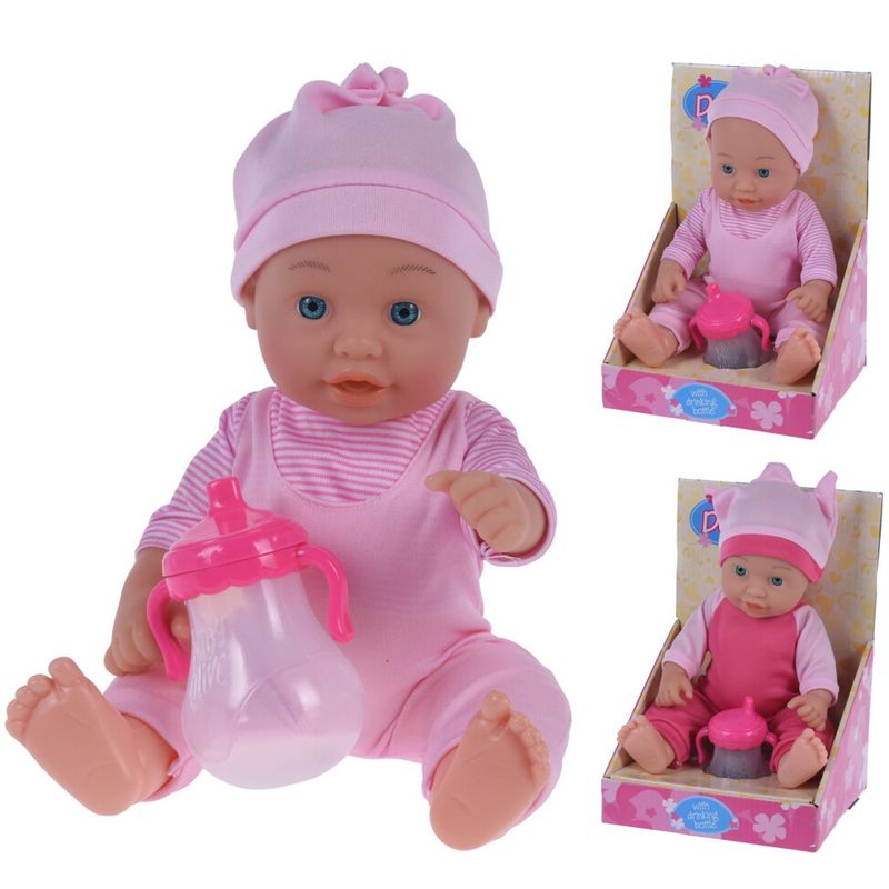 Babydukke med drikkeflaske 26cm