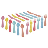 Cutlery Set Plastic 18 Pieces Different Colors