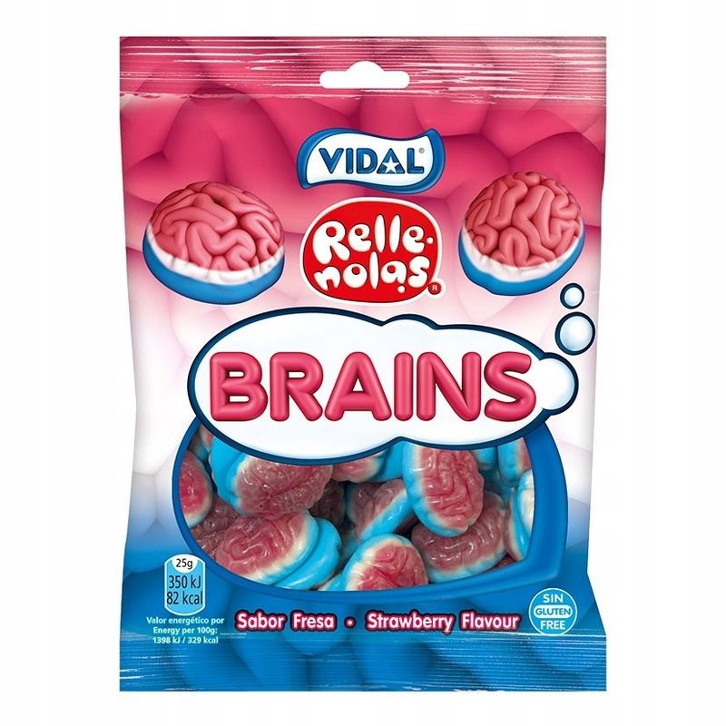 Vidal Jelly Filled Brains 14x90g Large Pack