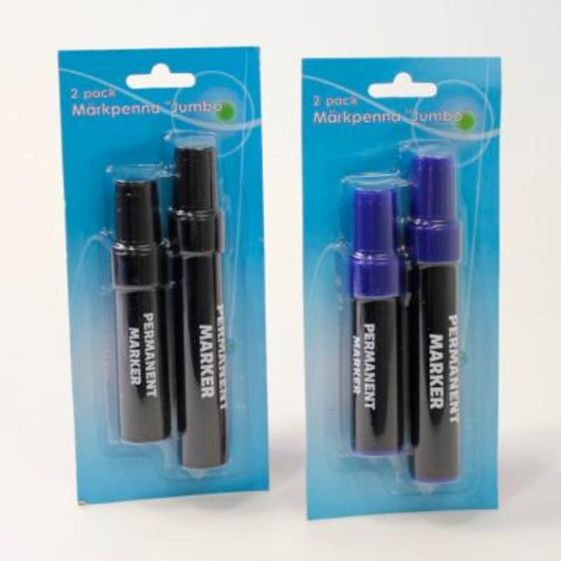 Jumbo Permanent Marker 2pk