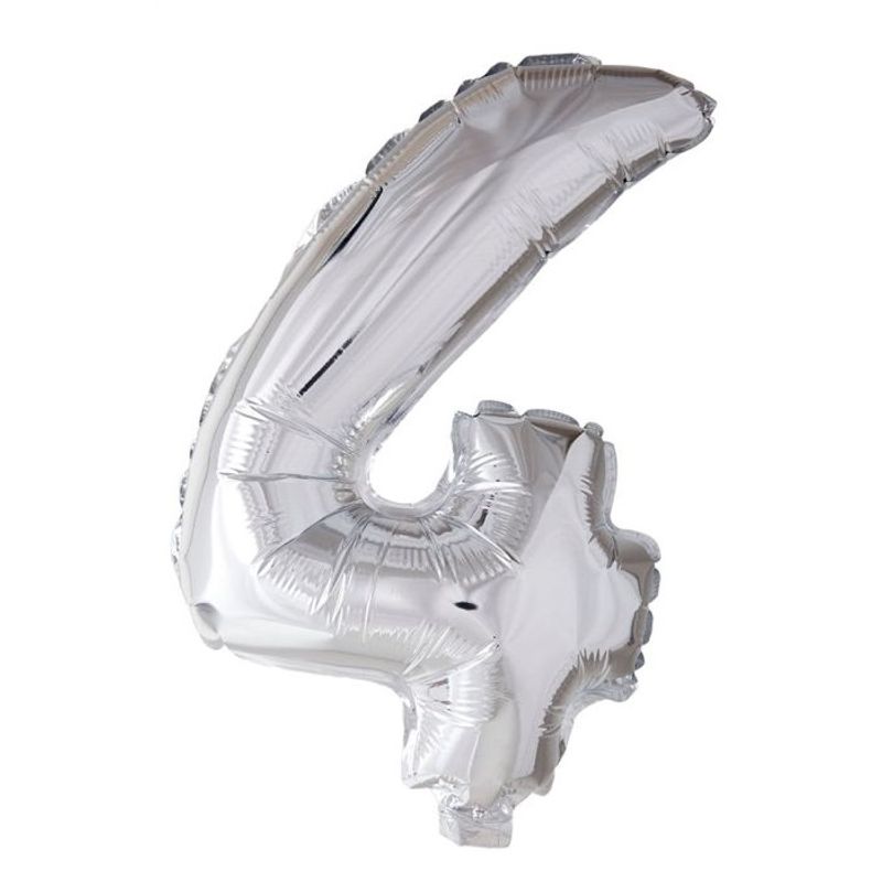 Tinka Foil Number Balloons Silver 41 cm
