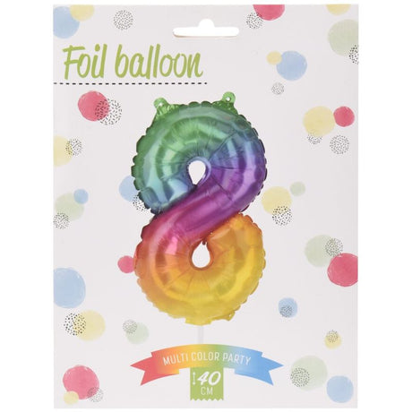 Number balloons Foil Multi-coloured 40cm