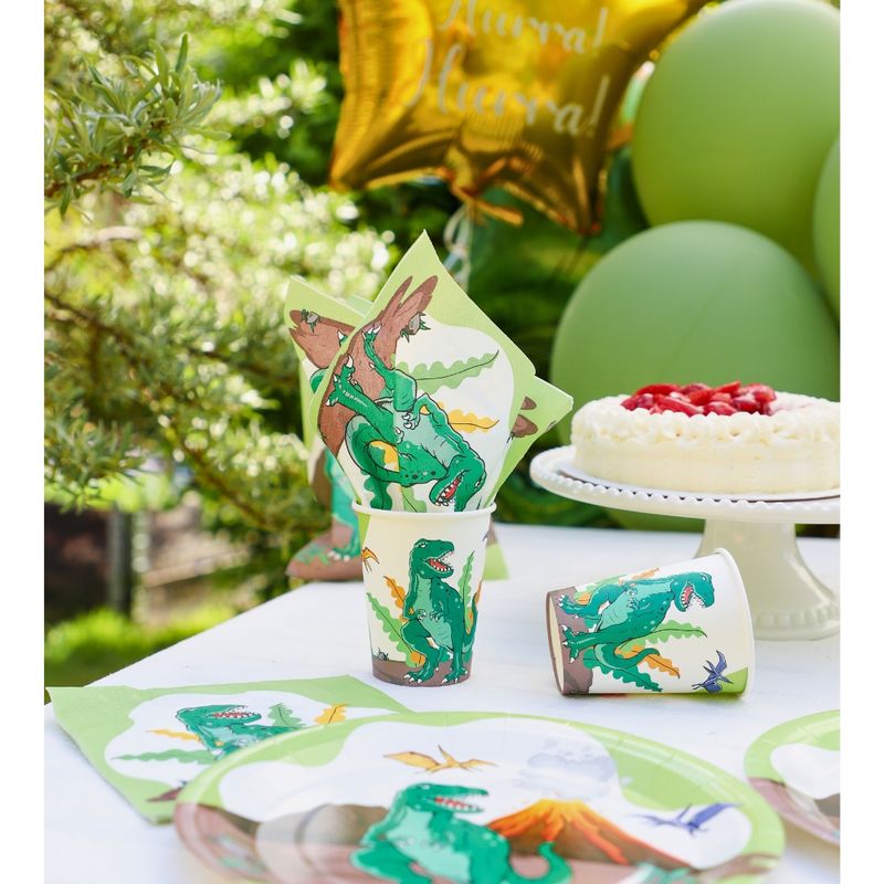 Table Setting Cardboard Dinosaurs | Cup, Plate, Napkin
