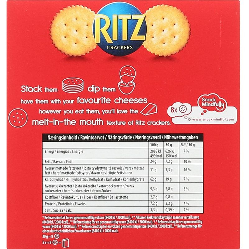 Ritz Crackers Original 150g | Classic salty crackers