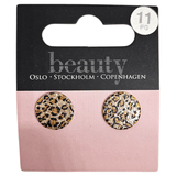 Beauty Earrings leopard gold finish 2pcs
