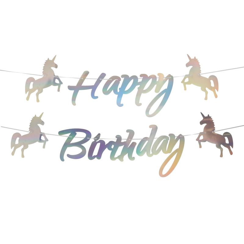 Unicorn Garland Happy Birthday