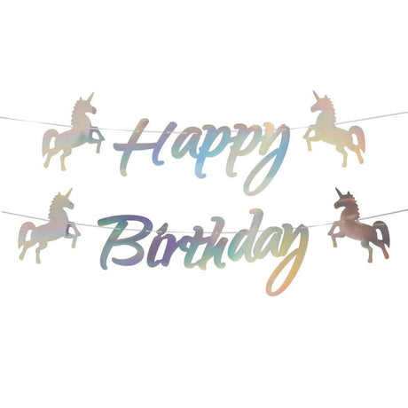 Unicorn Garland Happy Birthday