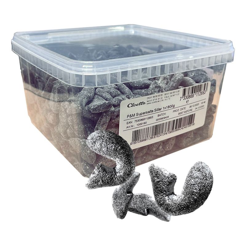 Cloetta P&amp;M Super Salted Herring 1800g Large Pack