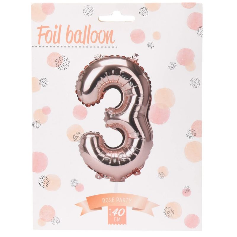 Number Balloons Foil Rose Gold 40cm