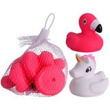 Badeleker Enhjørning / Flamingo 5pk 7cm