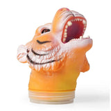 Tiger head toy tube with 12 animal figures
