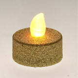 LED - telys med glitter - Gull 6pk