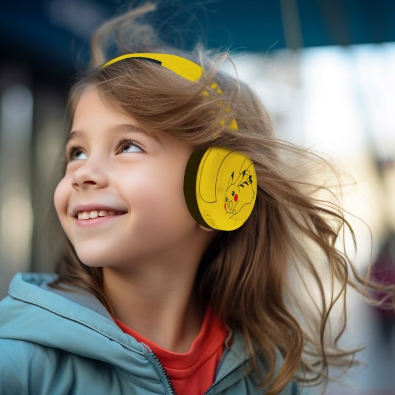 Pokemon Pikachu hodetelefoner for barn | Trådløs 85 dB | Bluetooth + AUX