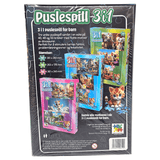 Puslespill 3i1 Dinosaur | Tre spennende puslespill i én eske