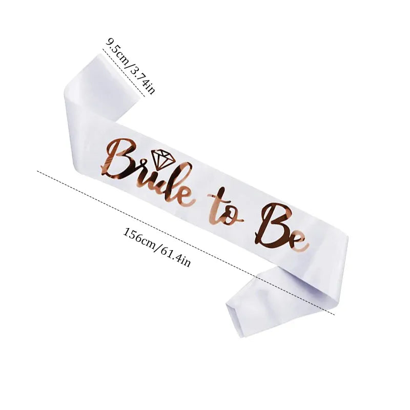 Bride to be ordensbånd - Hvit & rosegull