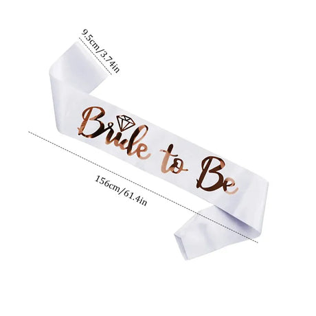 Bride to be ordensbånd - Hvit & rosegull