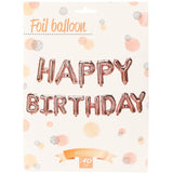 Foil balloons Happy Birthday Rose gold 40cm