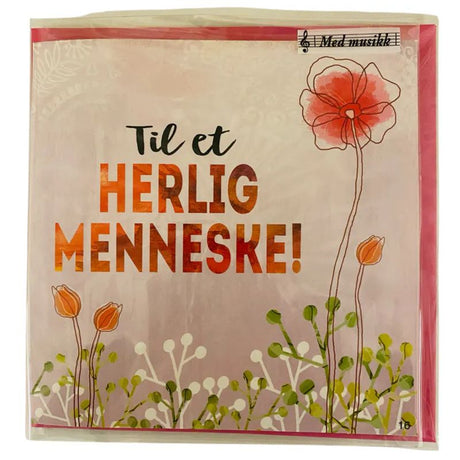 Bursdagskort med musikk | Til et herlig menneske