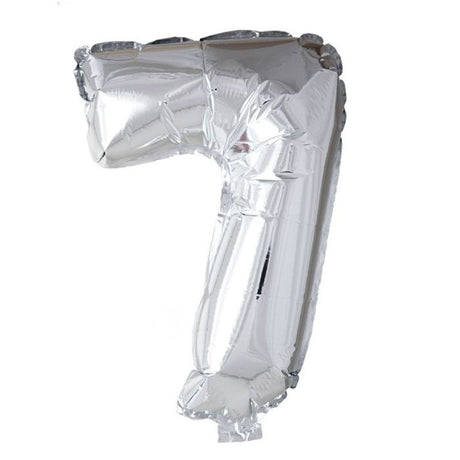 Tinka Foil Number Balloons Silver 41 cm