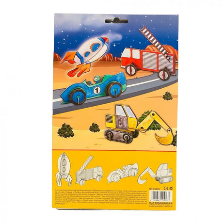 3D Models Coloring Vehicles 4pcs