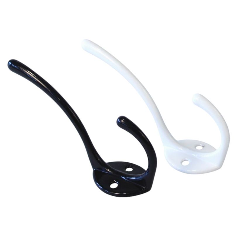 Clothes hook / Hanger 2 pack | Black or white metal