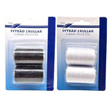 Sewing thread 2pk 800m Black/White