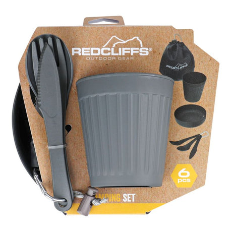 6-piece camping set | Complete camping equipment in solid plastic