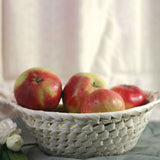Palm leaf basket with inner fabric | Domotti | 23x7 cm