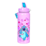 Stitch® Aluminium Drikkeflaske 730 ml | Rosa sportsflaske med motiv