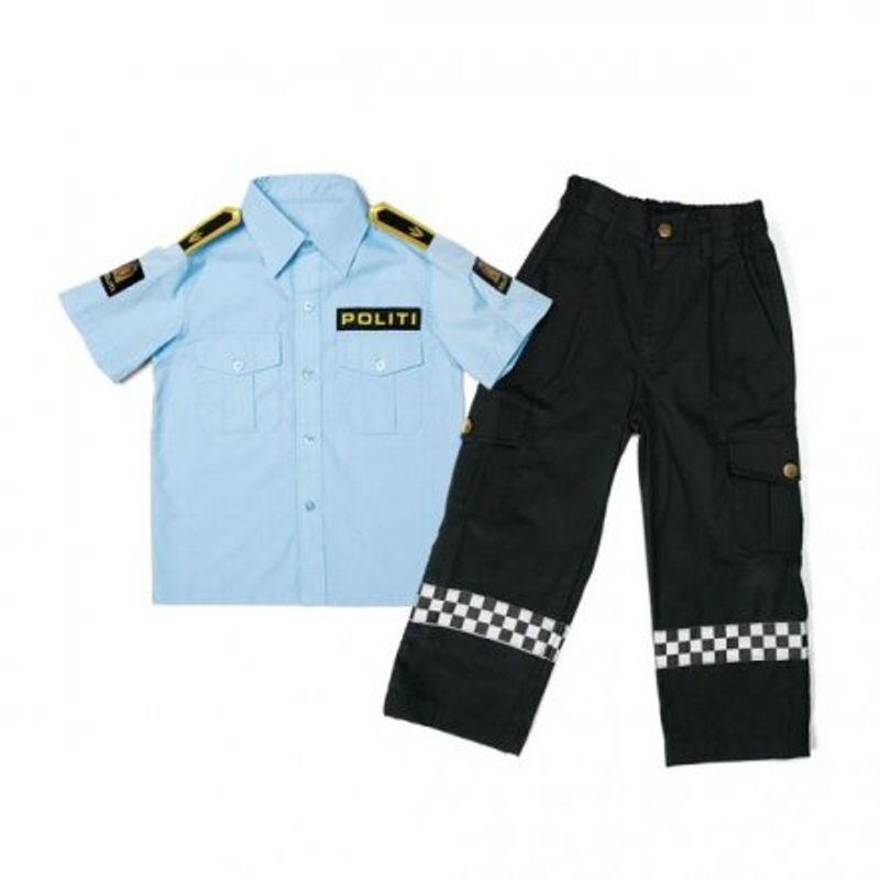 Norsk Politiuniform 2 - 3 År Skjorte & Bukse
