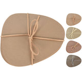 Glass Coasters Metallic Faux Leather 4pk
