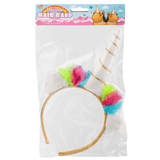 Unicorn Headband | Flower Wreath and Gold Horn | 32 cm