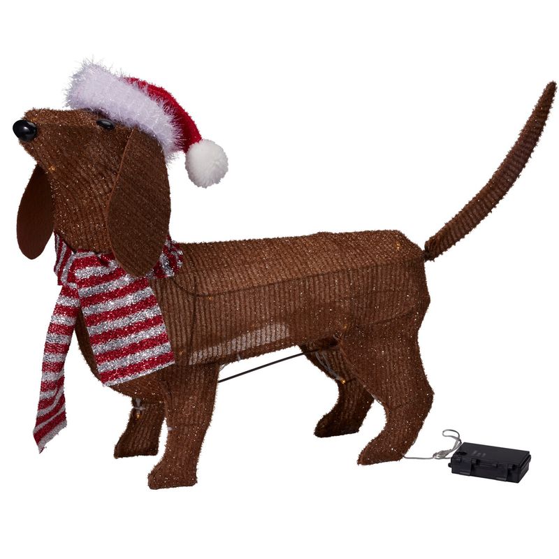 Dachshund Christmas decoration 70cm | 40 LED lights | Cozy Christmas decoration with lights