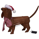 Dachshund Christmas decoration 70cm | 40 LED lights | Cozy Christmas decoration with lights