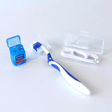 Toothbrush travel set | Includes dental floss &amp; flosser | Perfect for travel