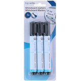 Whiteboard markers 3pk Black