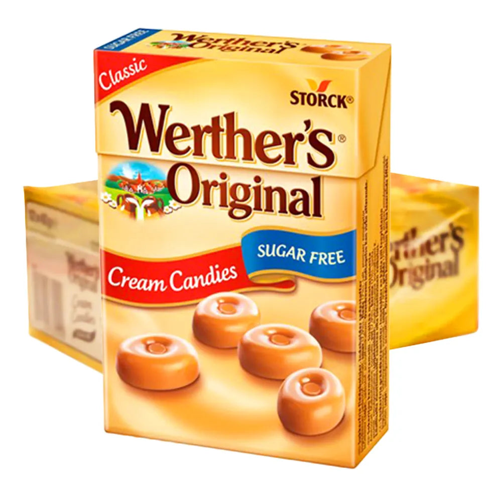 Werthers Original Cream Candies Sukkerfri 12x42g | Storpakk